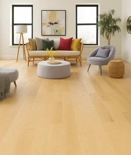 Basic 11P 3 Strip Engineered Wood Flooring in Living Room