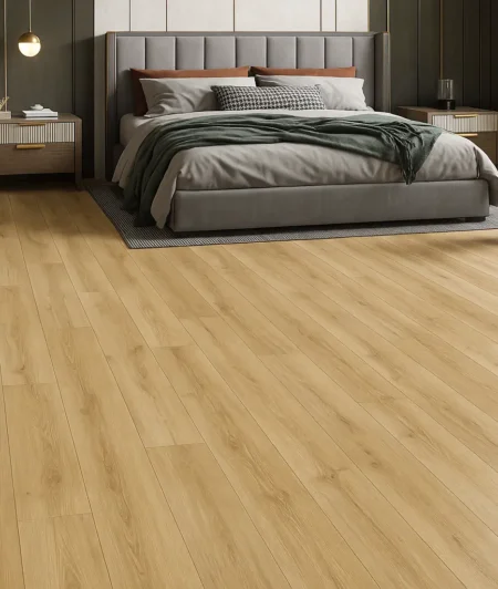 Boden XC Cumin SPC Flooring in Bedroom