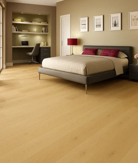 Classic 3025 Wide Strip Engineered Wood Flooring in Bedroom