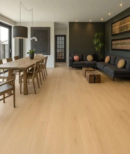 Riga Invisible Engineered Wood Flooring in Living Room
