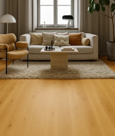 Riga Natural Engineered Wood Flooring in Living Room