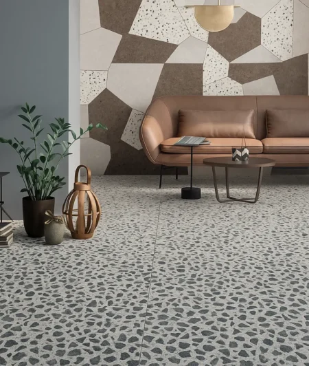 Aggregate Terrazzo Flooring in living room