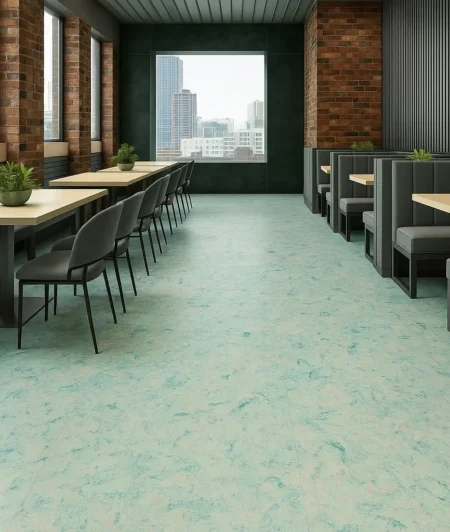 Bluemoon DVF Linoleum Flooring In Restaurant