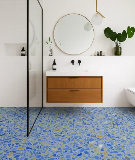 Designer Terrazzo Flooring in Bathroom
