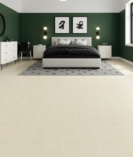 Excel UKF Ivory WPC Click Flooring In Bedroom