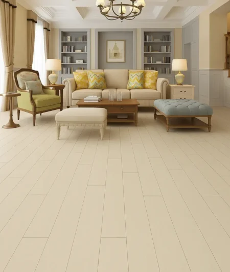 Excel UKF Ivory WPC Click Flooring In Living Room