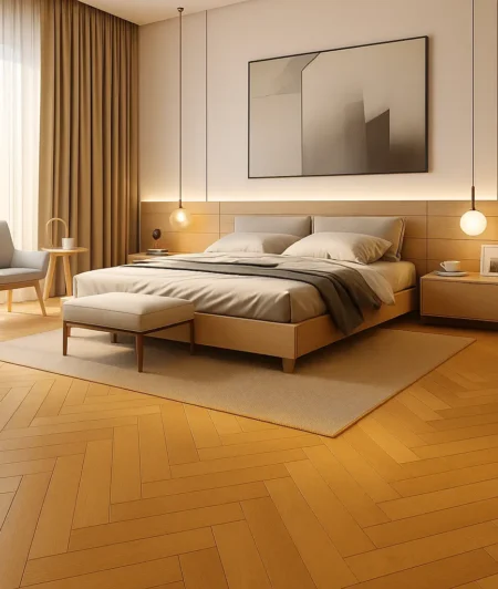 Floors HOHC Parquet Flooring in Bedroom