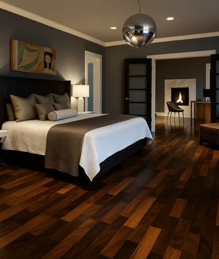 Junckers BOV Solid Hardwood Flooring in Bedroom