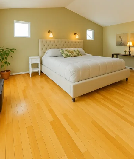 Junckers BSC Solid Hardwood Flooring in Bedroom