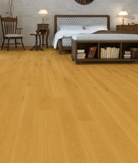 Junckers ONC Solid Wood Flooring in Bedroom
