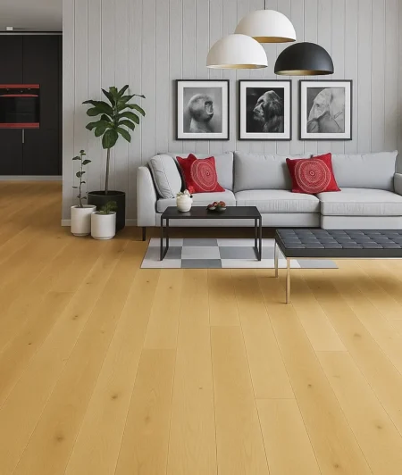 Junckers OPNP Solid Hardwood Flooring in Living Room