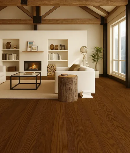 Junckers OPRS Solid Hardwood Flooring in Living Room