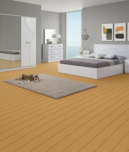 Light Brown NSP WPC Flooring In Bedroom
