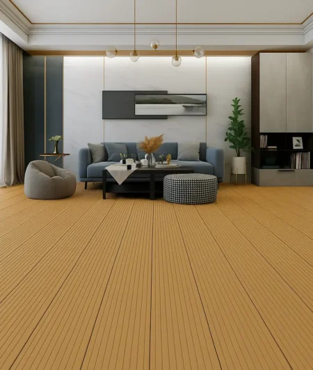Light Brown NSP WPC Flooring In Living Room