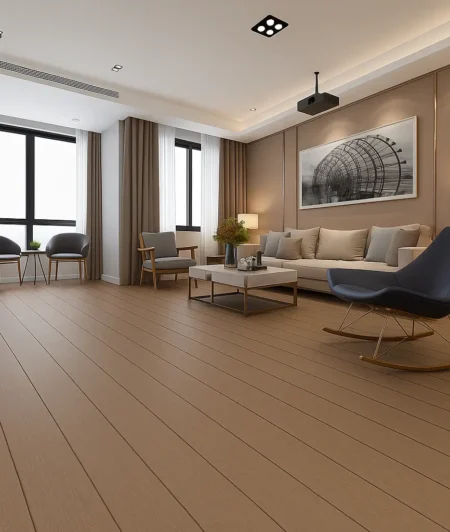 Light Grey PP WPC Flooring In Living Room