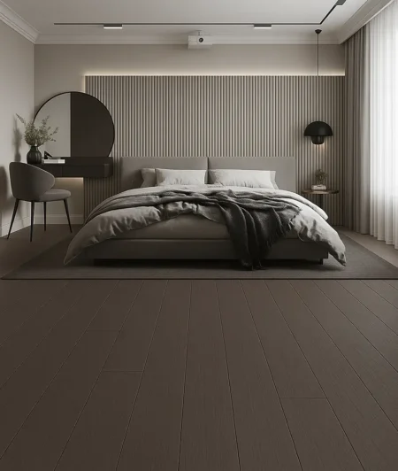 Light Grey WSP WPC Flooring In Bedroom