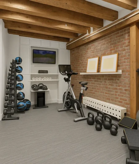Linee NP Rubber Flooring In Home Gym