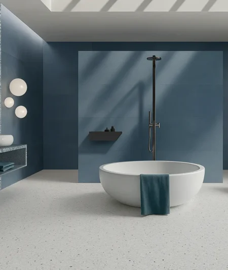 Micro Terrazzo Flooring in Bathroom