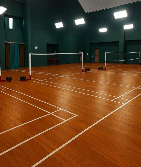 Omni Exel Wood GO Sports Flooring Badminton Court