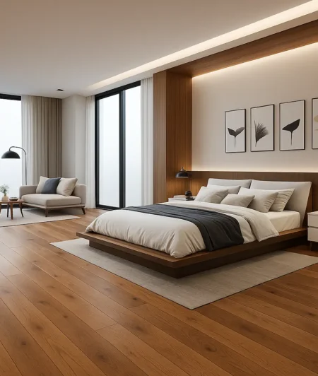 Sawkill ACD Reclaimed Wood Flooring in Bedroom