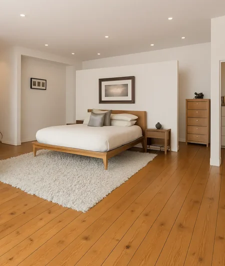 Sawkill AOL Reclaimed Wood Flooring in Bedroom