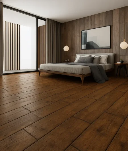 Sawkill AYC Reclaimed Wood Flooring In Bedroom