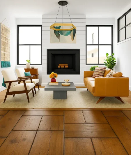 Sawkill AYC Reclaimed Wood Flooring In Living Room