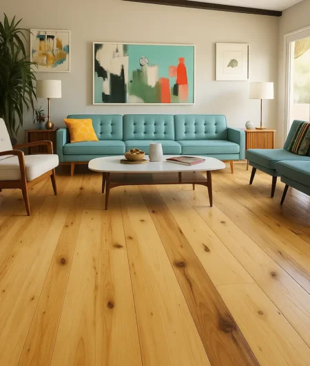 Sawkill HL Reclaimed Wood Flooring In Living Room