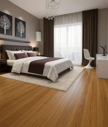 Sawkill LP Reclaimed Wood Flooring in Bedroom