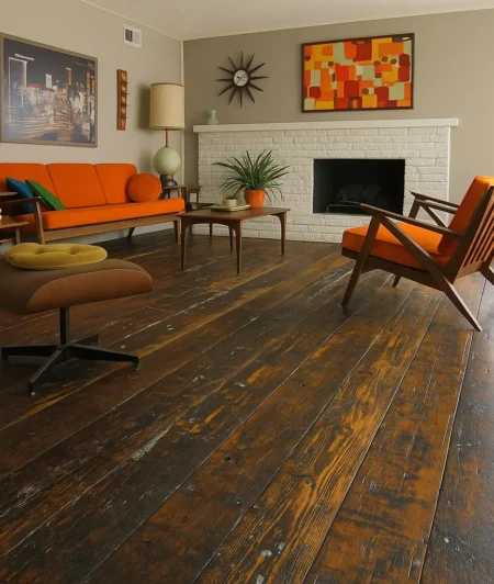 Sawkill MD Reclaimed Wood Flooring in Living Room
