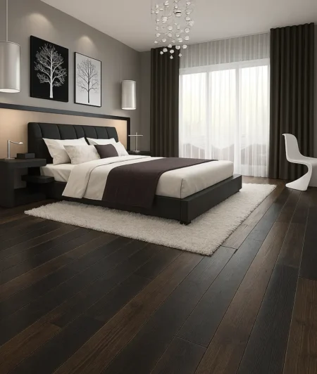 Sawkill RW Reclaimed Wood Flooring in Bedroom