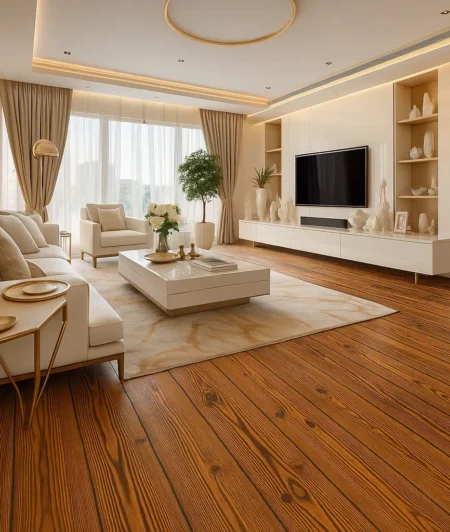 Sawkill SP Reclaimed Wood Flooring In Living Room