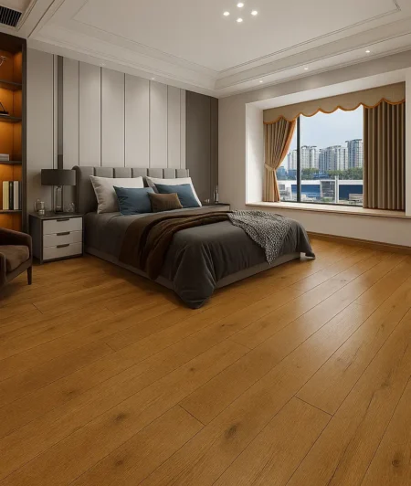 Sawkill WOL Reclaimed Wood Flooring in Bedroom