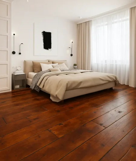Sawkill WP Reclaimed Wood Flooring in Bedroom
