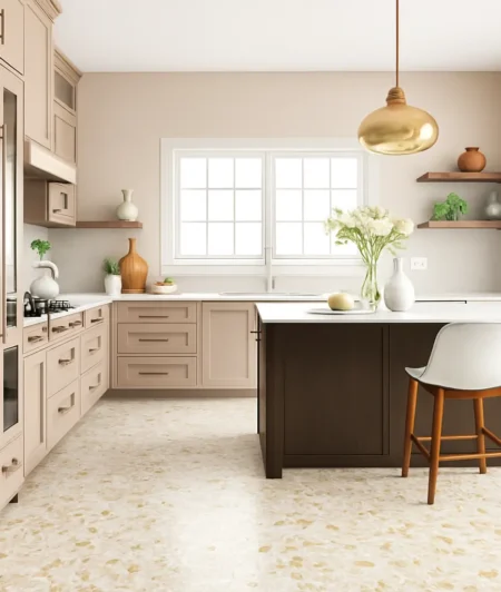 Shell Terrazzo Flooring in Kitchen