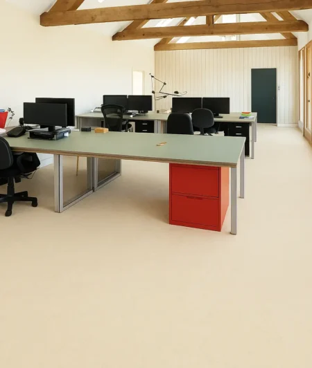Silver DVF Linoleum Flooring In Office