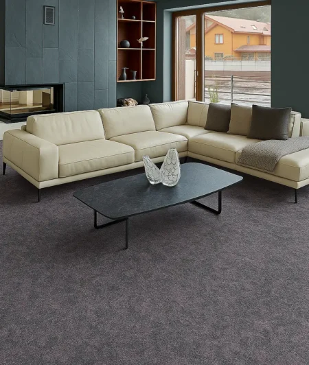 Slate-Grey DVF Linoleum Flooring In Living Room