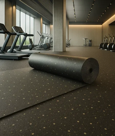 Stone NP Rubber Flooring In Fitness Centre