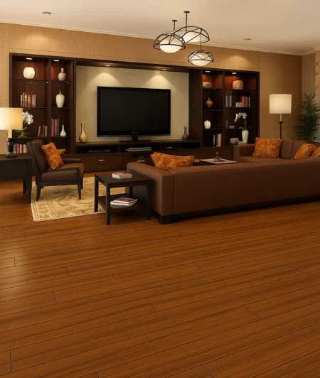 UNICLIC SRCSW Bamboo Flooring In Living Room