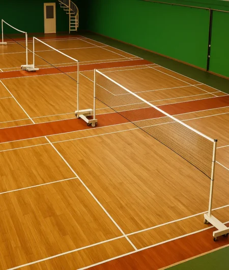 Ultrasol V5 Classic Oak Sports Flooring Badminton Court