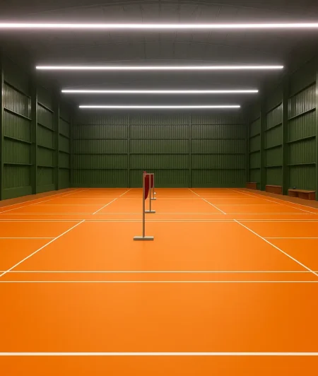 Ultrasol V5 Orange Sports Flooring Badminton Court