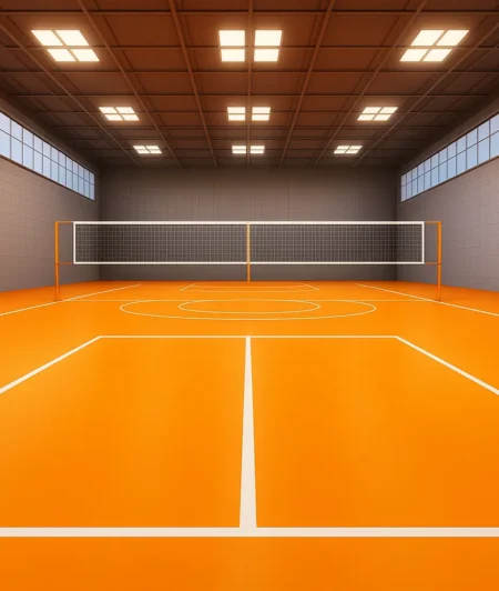 Ultrasol V5 Orange Sports Flooring Volleyball Court