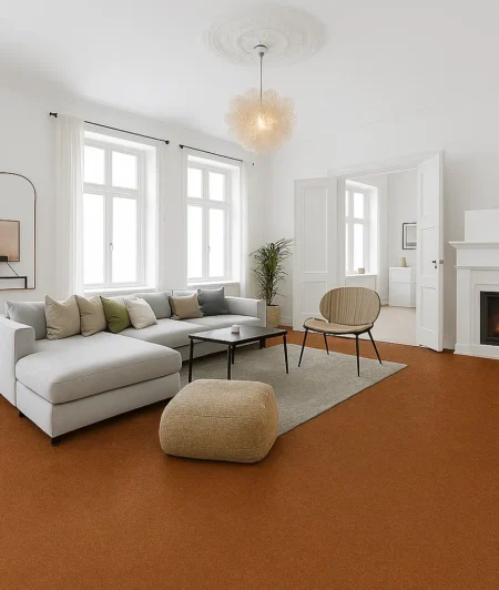 Walnut DVF Linoleum Flooring In Living Room