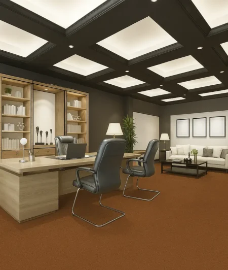Walnut DVF Linoleum Flooring In Office