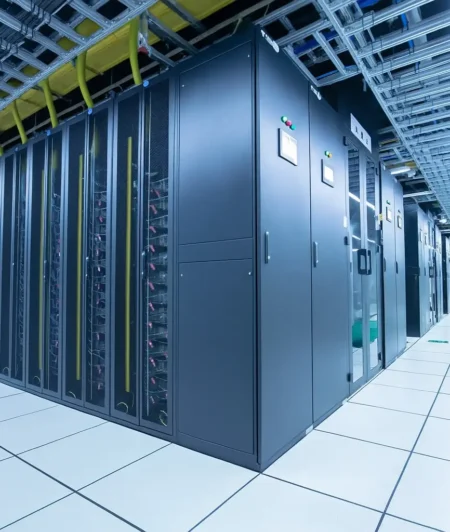 Bare Steel Panels Raised Access Floors in Data Center