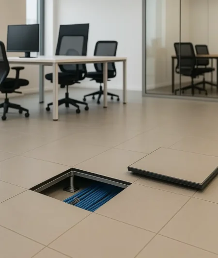 Cementitious Infill Panels Raised Access Floors in Office