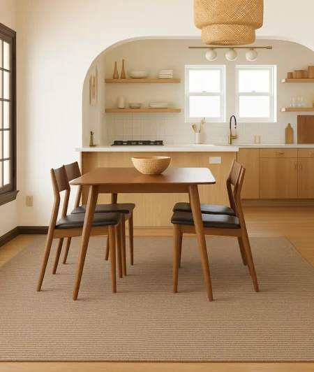 Cormo Beaver Sisal Carpets In Dining Room