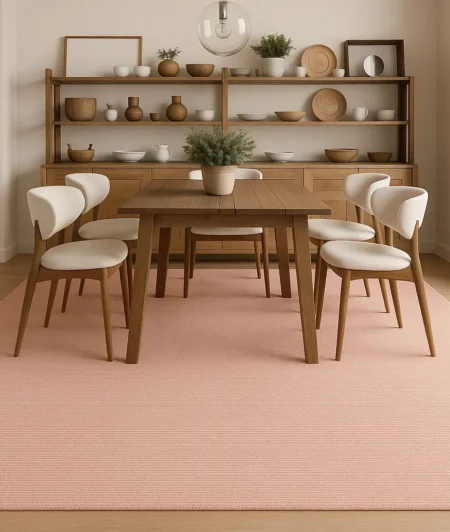 Cormo Vanilla Sisal Carpets In Dining Area