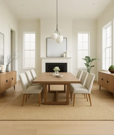 Crucial Standard Seagrass Carpets In Dining Area