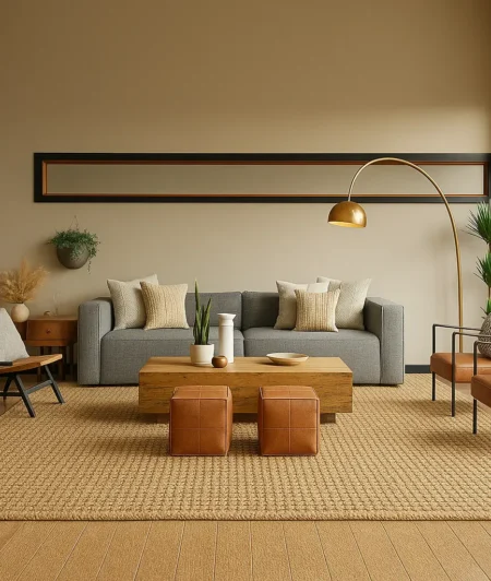 Designer Standard Seagrass Carpets In Living Room